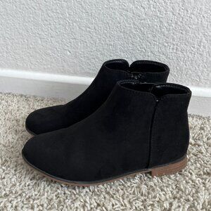 Cat & Jack Suede Ankle Booties Black Size 13